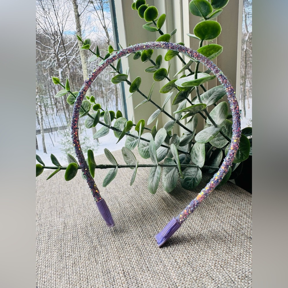 Purple Sparkly Girls Headband Accessories Thin Headband